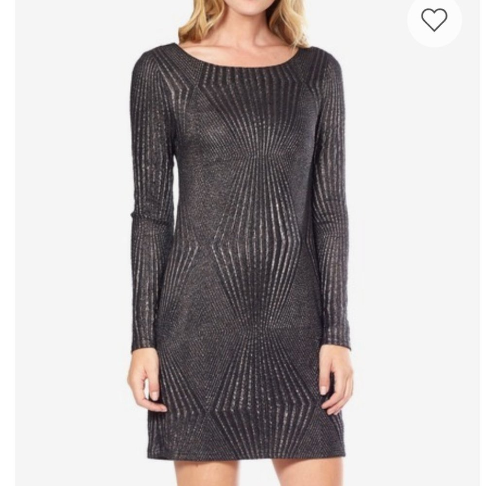 Noir Metallic Knit Slim Fit Dress Size L